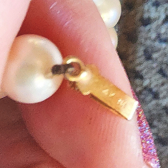 14k Pearl & Lapis Necklace 20 in. - Picture 2 of 3